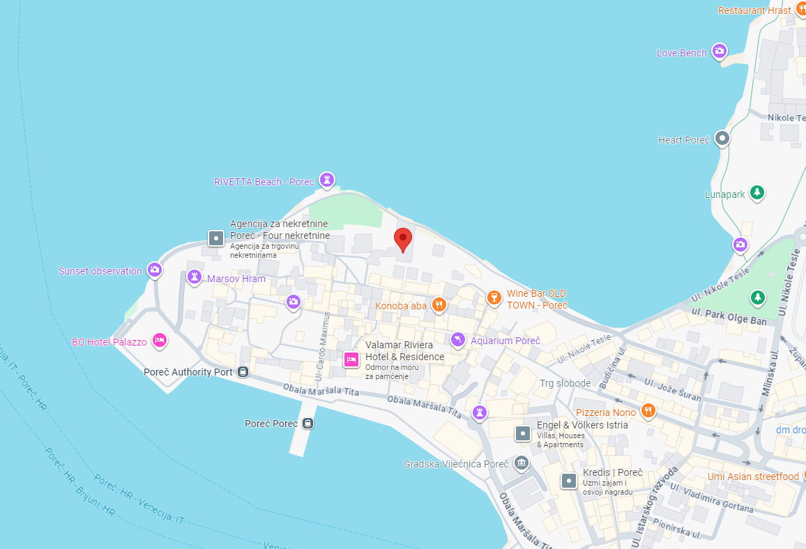 Mapa Poreč - Eufrazijeva ul. 22