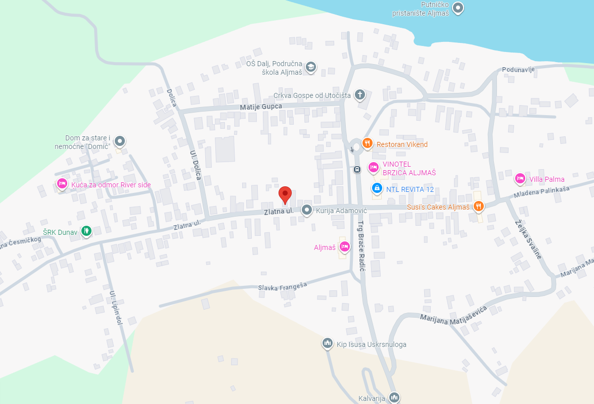 Mapa Aljmaš - Zlatna ul. 6